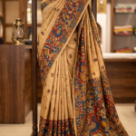 Tussar Silk Hand-Painted Kalamkari Saree